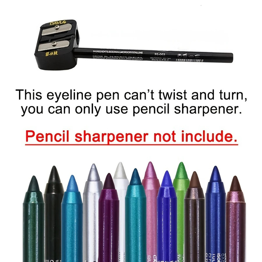 14-Color Colourful Eyeliner Pen High Pigmented Pearly Shimmer Metallic Smokey Punk Gothic Style Eyeliner Long Lasting Waterpro 240624