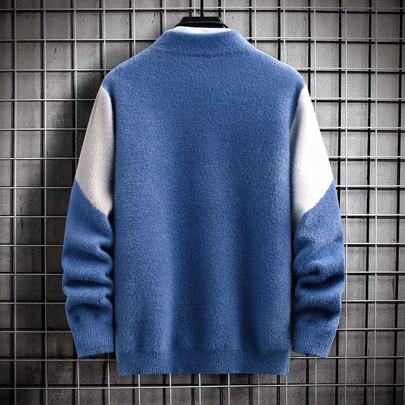 Men's Sweaters Autumn Winter O Neck Kint Pullovers Men Argyle Casaul Sweater Loose Knitted Fashion Strtwear Warm Pullover Sweaters Man Y240622GM7