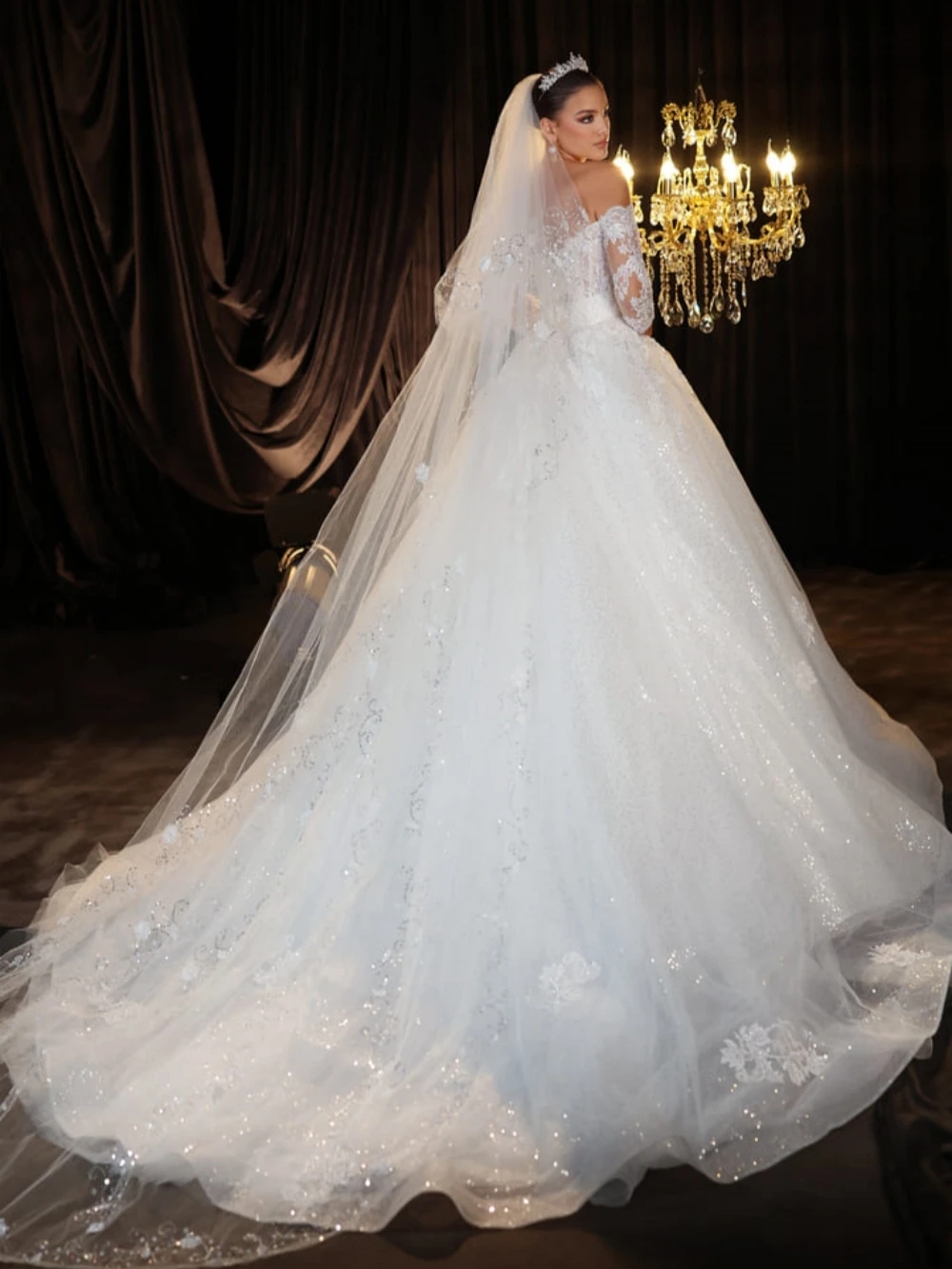 Women Classic S Wedding Dress Off The Shoulder Lace Appliques Sequins Bridal Dresses Bride Gowns Vestidos De Novia Customed houlder equins es