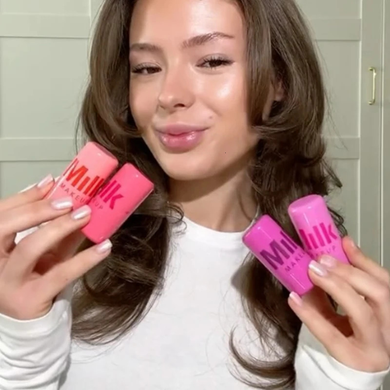 Original Milk Makeup Blush Stick Cooling Water Jelly Tint Jelly Blush Stick Watercolor Multi-Use Matte Blush Lip Tinted Makeup 240624
