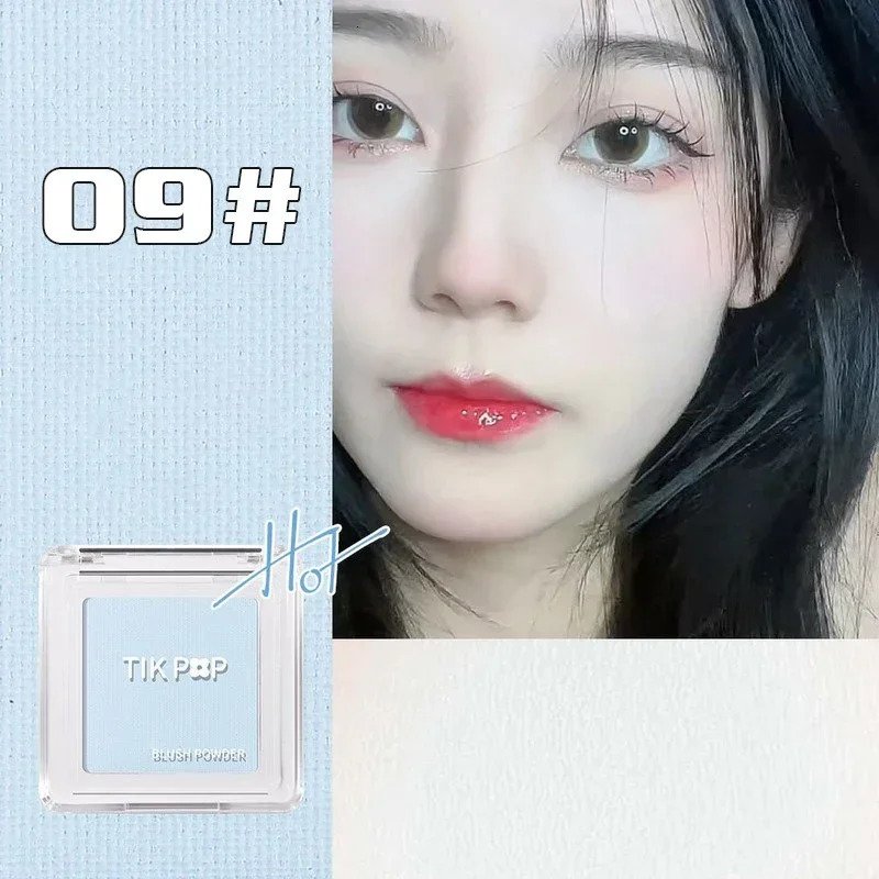 Blush Blueberry Palette Face Mineral Pigment Cheek Blusher Powder Cosmetic Natural Contour Shimmer Highlight Cream Palette 240624