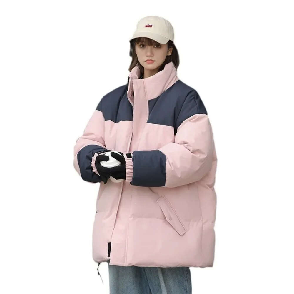 Winter New Loose and Thickened Warm Standing Collar Couple's Cotton Jacket F6.25#86