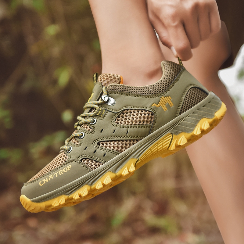 And Ddmysports Spring Summer New Cross Border Large Size Sports Mesh Men Breathable Outdoor Iking Recreation Ollow Out Travel Shoes