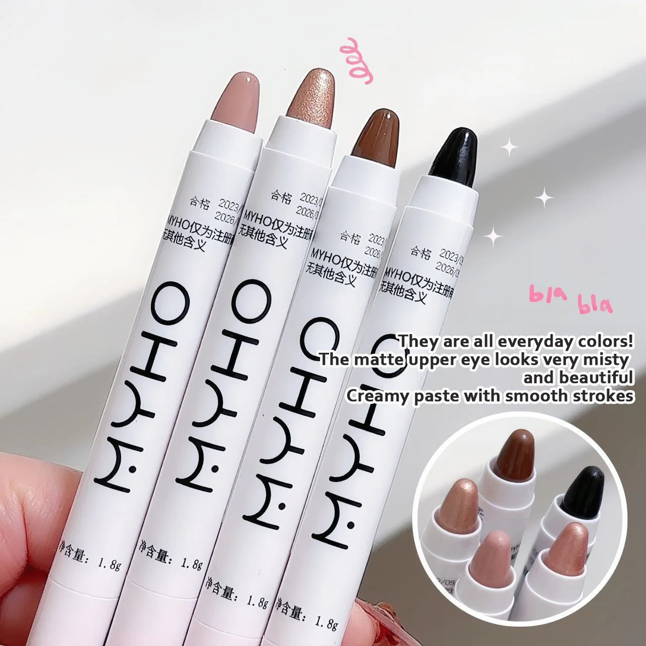 13 Color Eyeshadow Pencil Pearlescent Matte White Brighten Eyes Head Contour Shadow Stick Glitter Eyeshadow Highlighter Pen Tool 240624