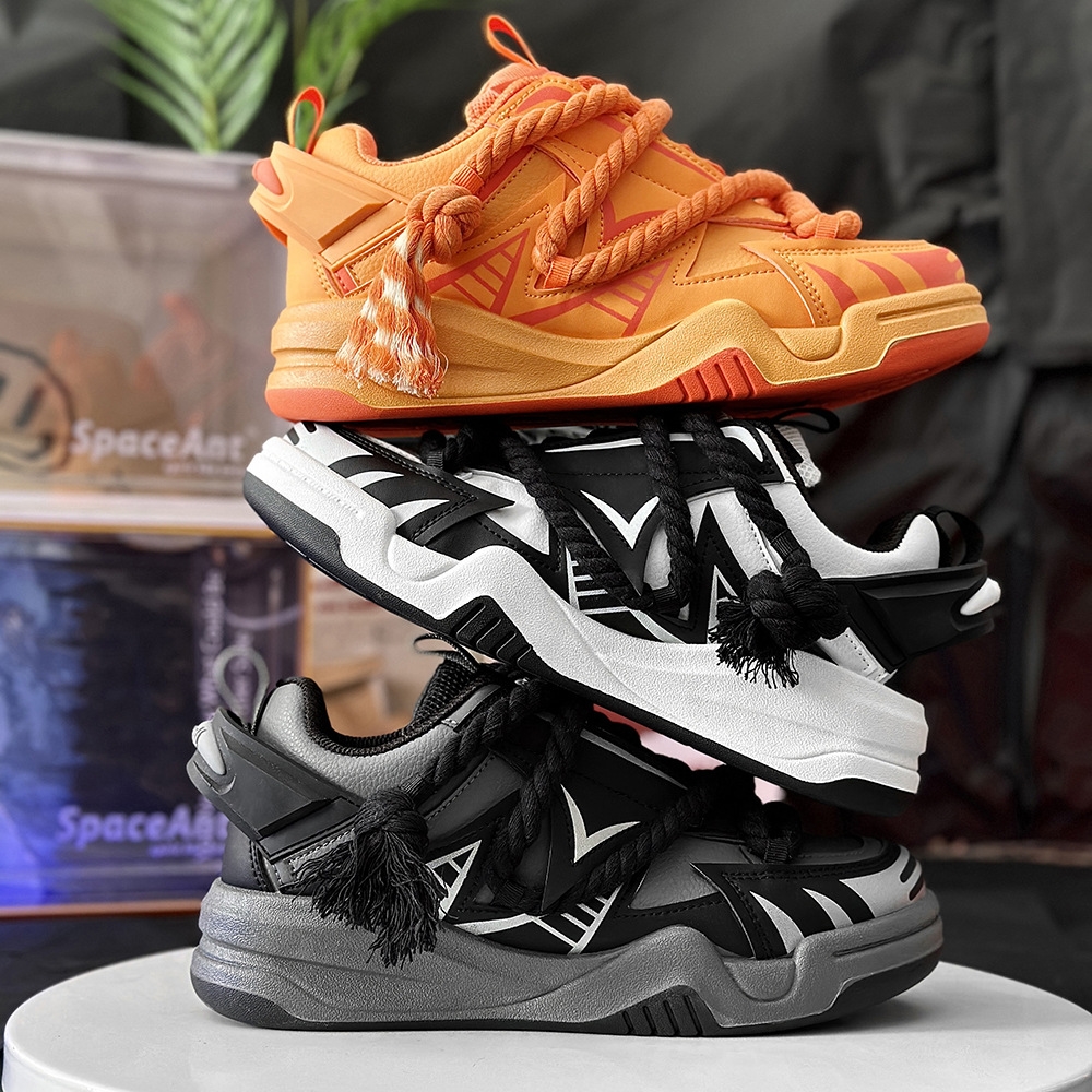 2024 new men's shoes niche design casual skateboarding shoes live models tide shoes men 323