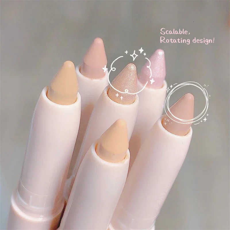 15color Glitter Highlighter Pen Waterproof Pearlescent Matte White Sliver Diamond Brighten Lying Silkworm Eyeshadow Stick Makeup 240624