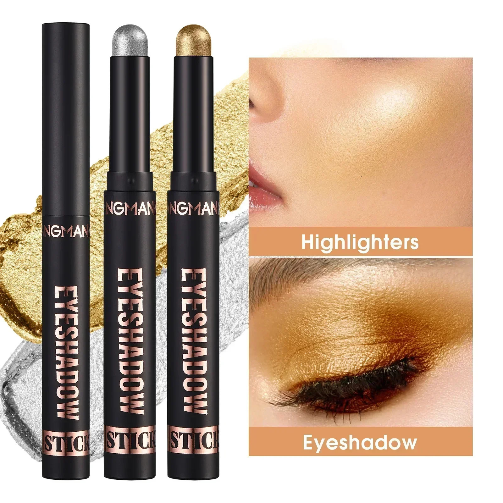 Pearlescent Eyeshadow Sticks Waterproof Not Smudge Easy To Color Eye Shadow Makeup Pigment Glitter Shimmer Lasting Eyeshadow Pen 240624