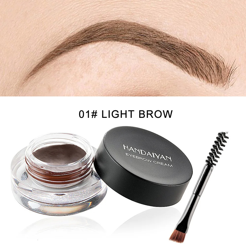 HANDAIYAN Colorful Eyebrow Tint Pomade Gel Enhancer Cosmetics Eye Brow Cream With Brush Kit Red Purple Grey Color 240625