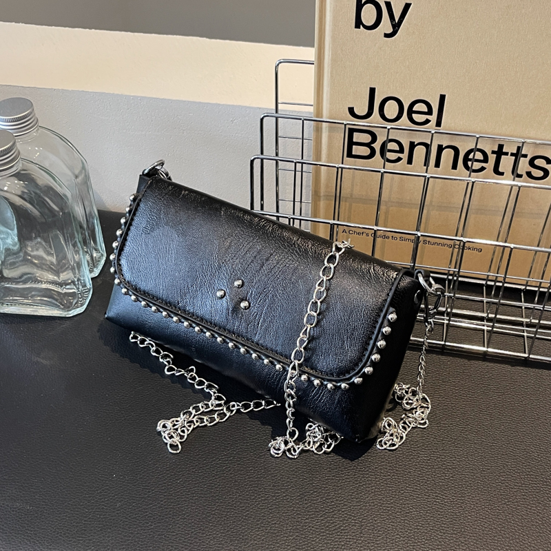 PU Soild Envelope Shoulder Hasp Chains Rivet Party Crossbody Bags for Women 2024 Brand Fashion New Style Bolsos De h6.25#25.87 swissmilitary