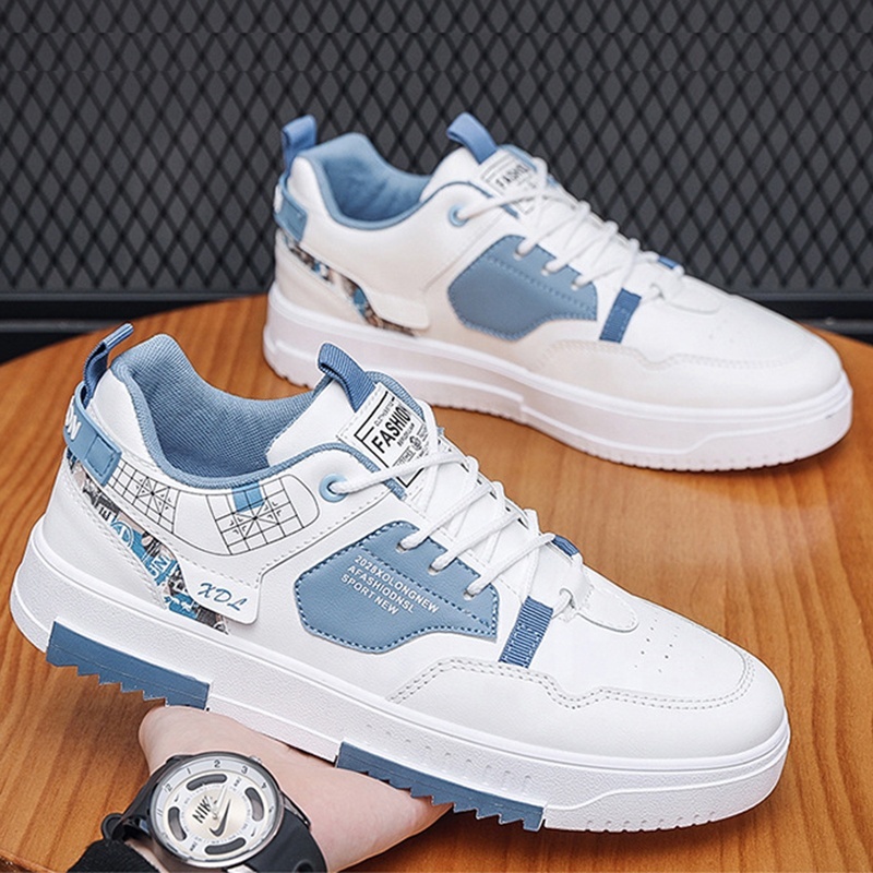 Y atos de hombre New Breathable White Trend Versatile Platform Sports Casual Walking Style Shoes Sneakers Men