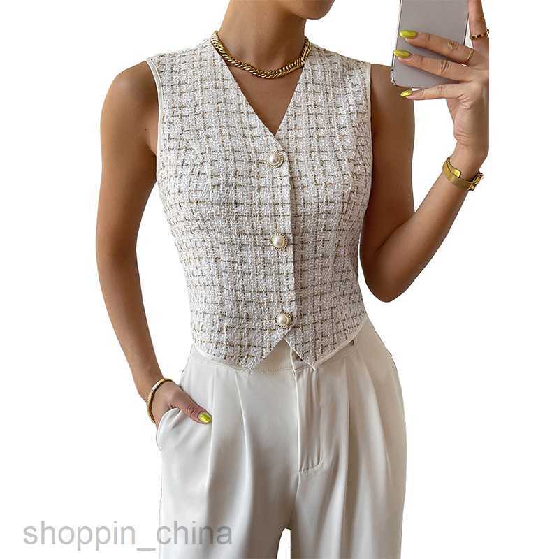 Women Jackets Coats Fashionable Small Fragrant Vest Layered Sleeveless Fashion Single Wear Coat