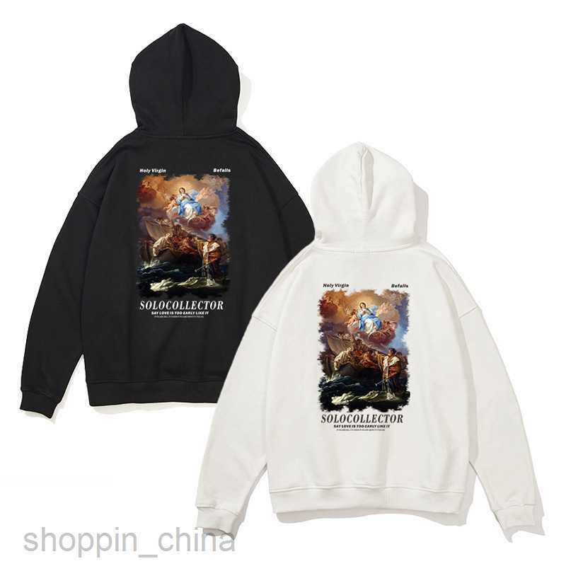 Men's Hoodies Sweatshirts spring digital spray printing sweater mens loose Pullover Jacket fashion brand student couple fashion brand men wear