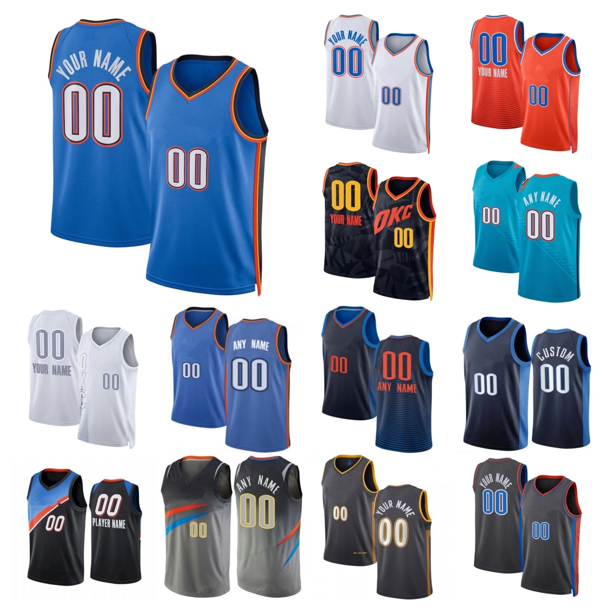 Devin Carter Shai Gilgeous-Alexander Jalen Williams Chet Holmgren Luguentz Dort Josh Giddey Aaron Wiggins Isaiah Joe Women Youth Basketball Jersey Leiting