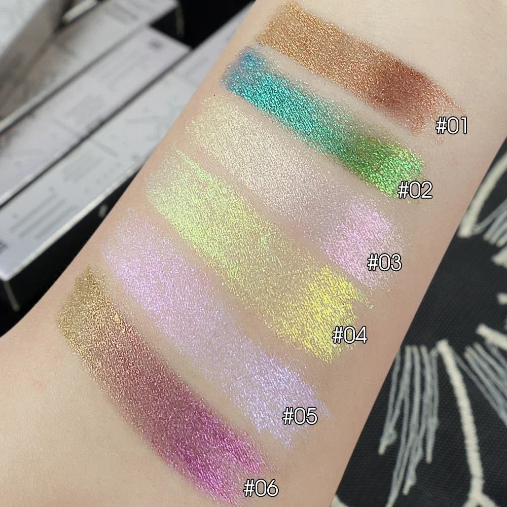 Glitter Metallic Eye Shadow Waterproof Shiny Chrome Eyeliner Pencil Pearl Green Gold Purple Lying Silkworm Pen Makeup Cosmetics 240624
