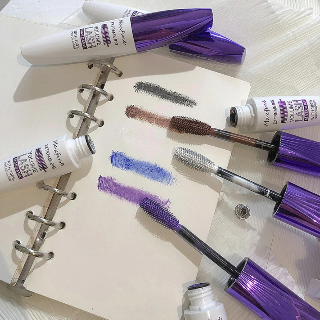 5D Silk Fiber Mascara Colorful Waterproof Curling Thick Mascara Non-smudge Fast Dry Lasting Lengthening Eye Lashes Makeup Tools 240625