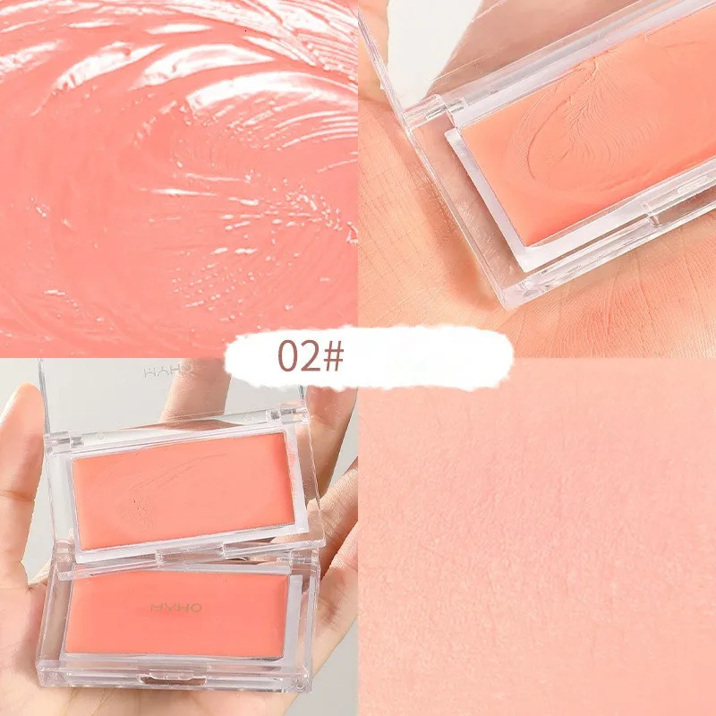 Downycheek Cream Monochrome Blush Paste Mud Woman Peach Blush Paste Cheek Purple 240624