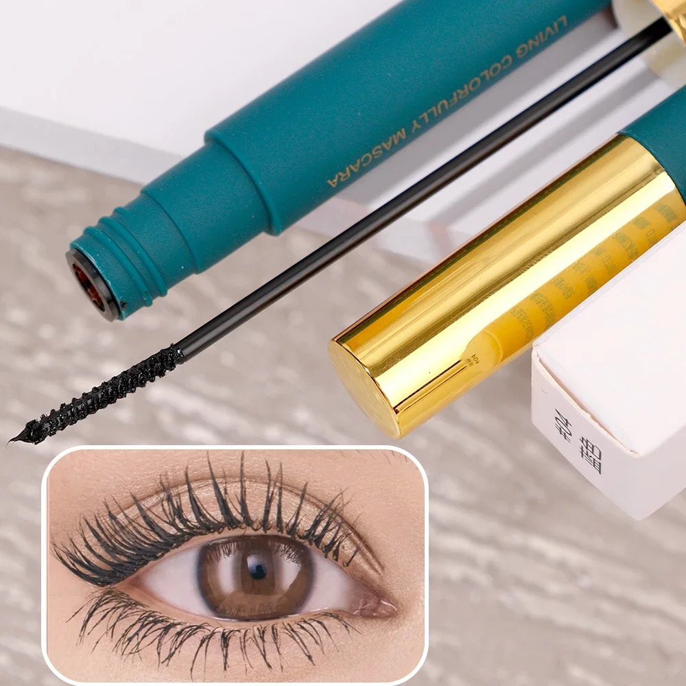 Colorful 5D Mascara Waterproof Quick Dry Not Blooming Blue Black Curling Eyelash Lengthen Long lasting Eyelash Mascara Cosmetics 240625