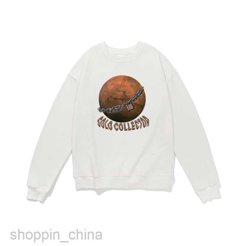 Men's Hoodies Sweatshirts Men's clothing spring style personalized blockade planet sweater letter casual round neck loose men sweater