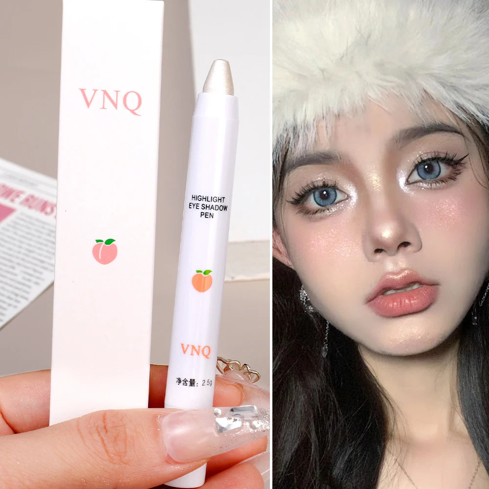 Waterproof Glitter Eye Shadow Highlighter Long Lasting Shimmer Matte White Lying Silkworm Highlighter Stick Korean Makeup 240624