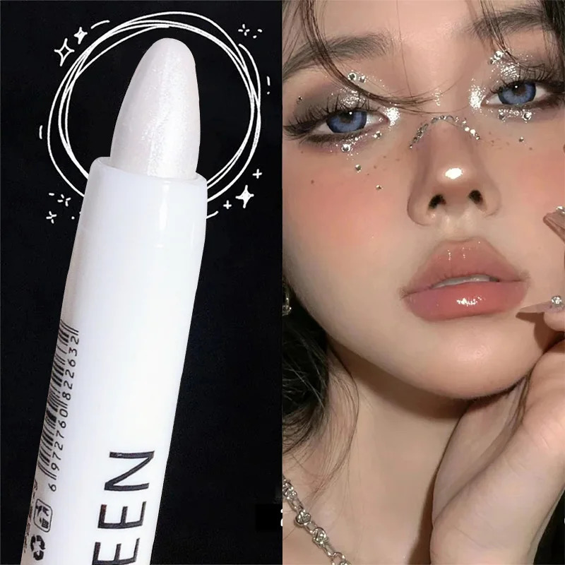 Flash Highlighter Eyeshadow Stick Pearl Matte White Eyeliner Pencil Eyes Head Waterproof Lying Silkworm Pen Cosmetic 240624