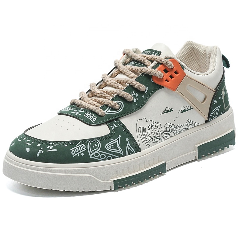 YF New Breathable Little White for Men's Trendy Versatile Thick Sole Sports Casual Board Shoes