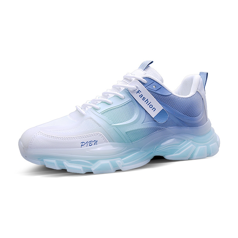Version Ddmysports Korean Of The Trend Breathable Sports Running Academy Style Outdoor Casual Four Seasons Personality Gradient Daddy Shoes