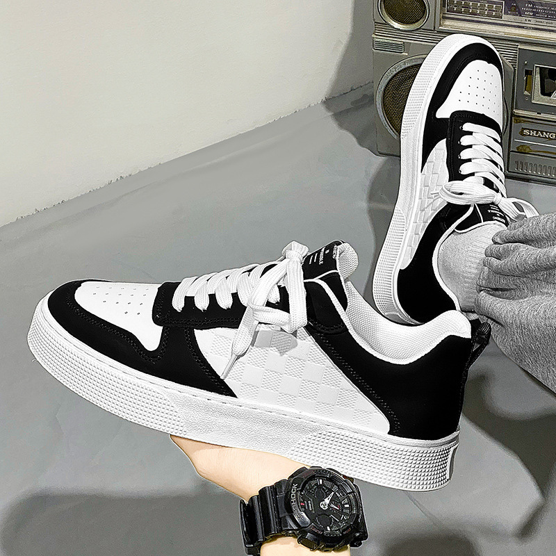 men's casual trend new Seasonal Breathable Walking Running Shoes sports sneaker fashionable thick soles board shoes Lhshoe