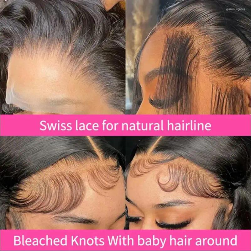 Inch Straight Human Hair Wig 13X4 Hd Lace Front Wigs Pre Plucked With Baby Glueless Frontal