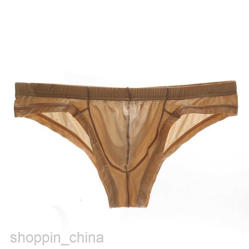 Mens Boxer sexy Underpants brief Junye man ice silk transparent underwear low waist sexy briefs breathable u convex thin fashion young men shorts
