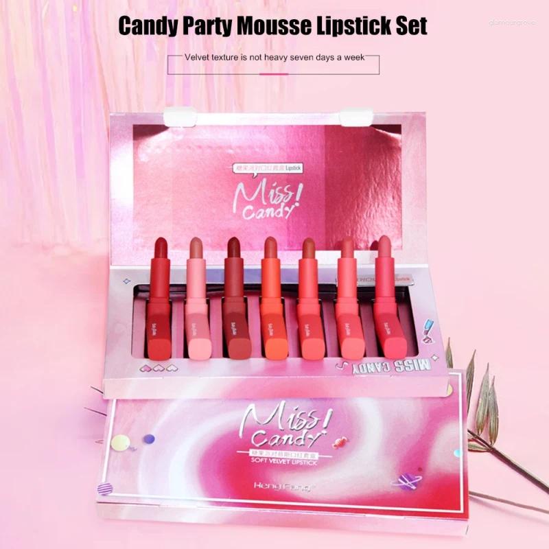 Lipstick 7-day Mini Set Candy Party Mousse Smudge-proof Non-stick Cup Lip Makeup