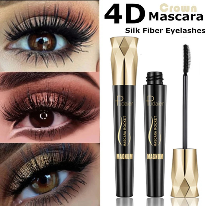 4D Mascara Waterproof Eyelashes Lengthening Long Lasting Silky Lash Black Eyelashes Extension Make Up Beauty Eye Korean Cosmeti 240624