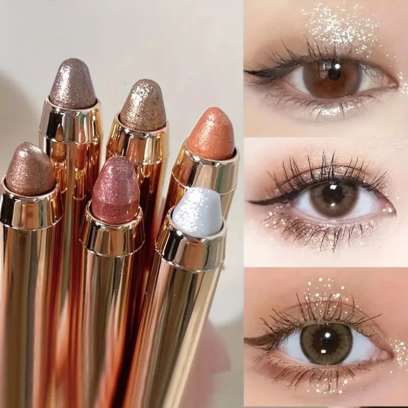 Double-sided Eyeshadow Stick - Highlighter Pen with Pearly Glitter Matte Finish 240624