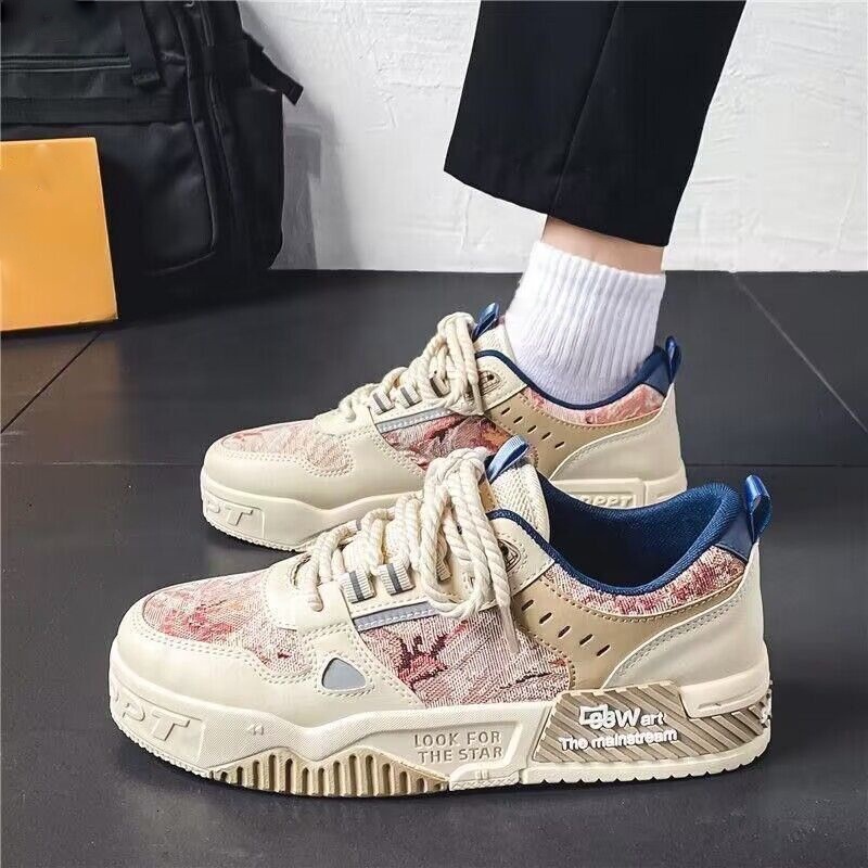 hot Men's Non-Slip Sports Sneaker: Y Thick Soles Comfortable Casual Fashion Walking Shoes