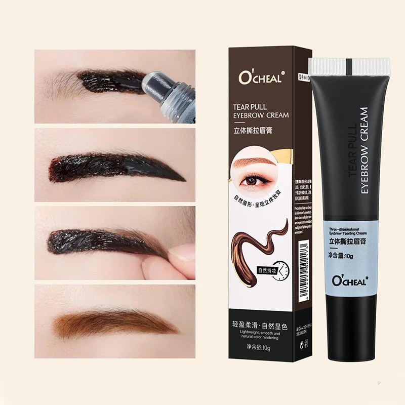Eyebrow Gel Makeup Tearing Waterproof Long Lasting Semi-Permanent Tattoo Dye DIY Natural Brow Gel Tattoo Tint Cosmetic 4 Color o240625
