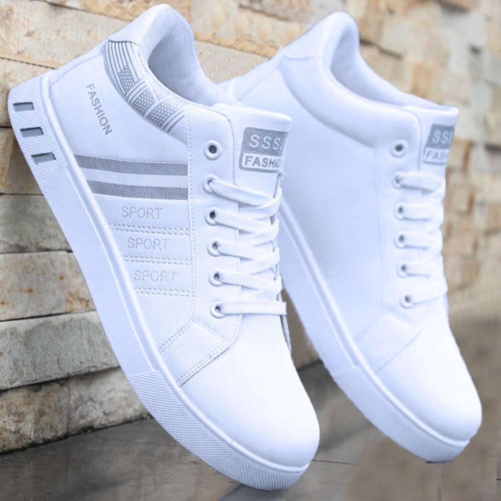 Big size 48 new leather men's casual shoes trend waterproof low top sneakers
