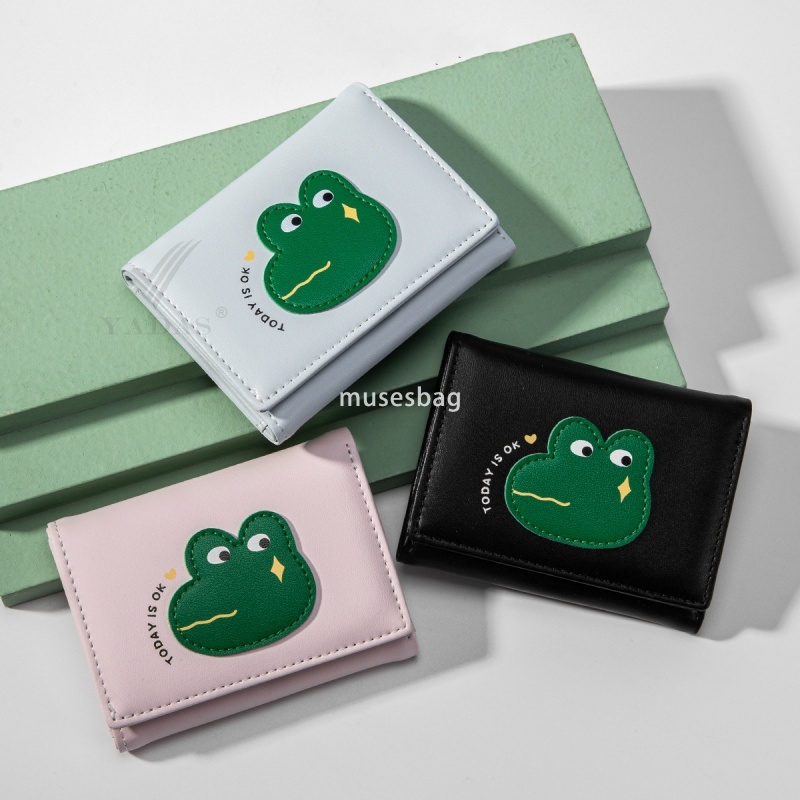 Designer Women's High end Practical Cartoon Crocodile YADAS Classic Versatile Cute Card Bag Fashionable Small PU Leather Short 30% Zero Fold Wall