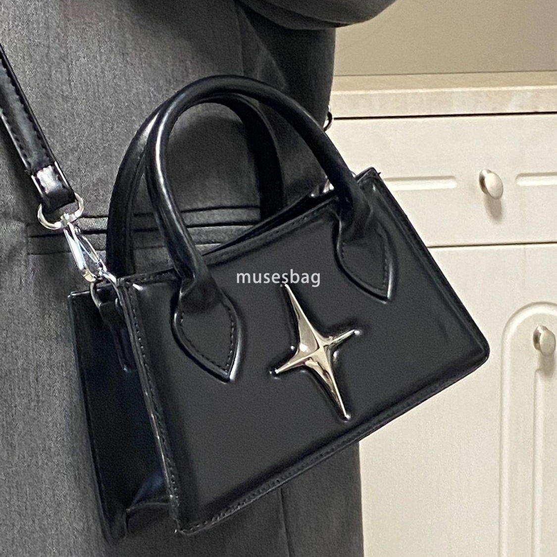spicy girl style small and niche bag women's new high-end and fashionable geometric design star portable versatile crossbody bag