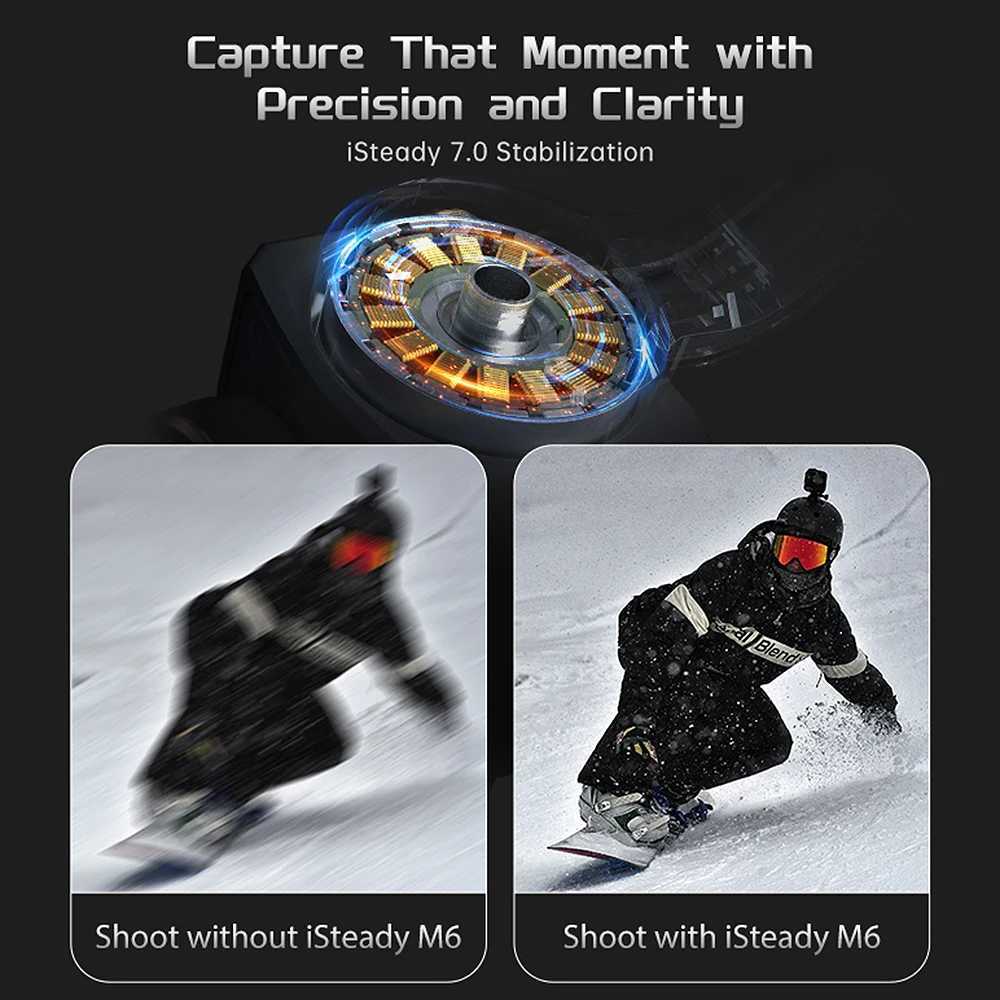 Stabilizers high iSteady M6 3-Axis Smartphone Gimbal Stabilizer Anti-shake Vlog Gimbal with AI Magnetic Sensor for i Phone 14/13/12/11 S2525