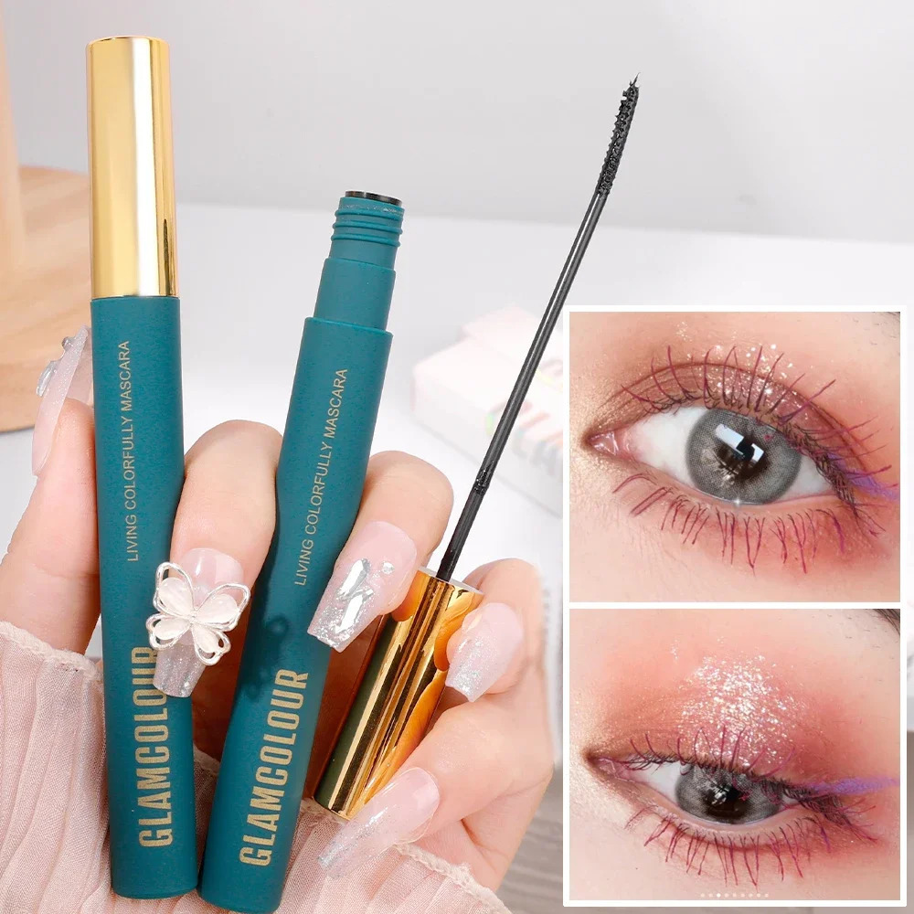 Colorful 5D Mascara Waterproof Quick Dry Not Blooming Blue Black Curling Eyelash Lengthen Long lasting Eyelash Mascara Cosmetics 240625