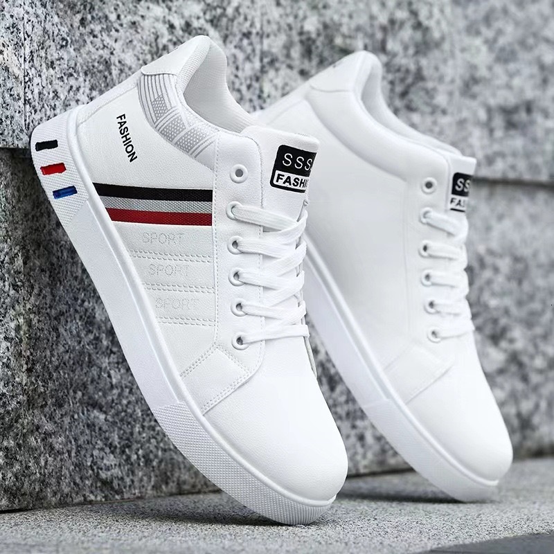 Big size 48 new leather men's casual shoes trend waterproof low top sneakers