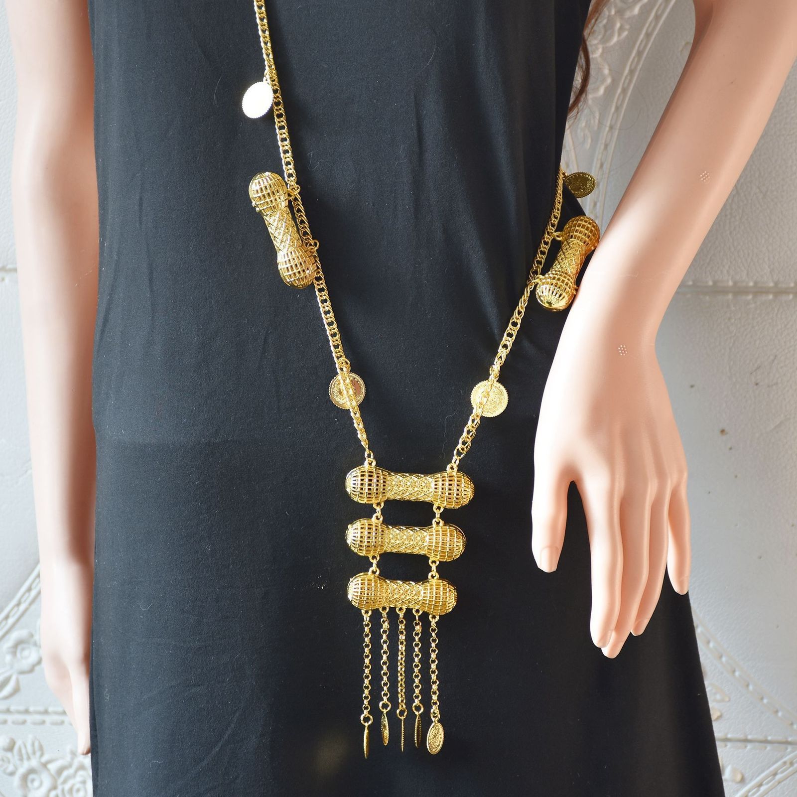 Navel Bell Button Rings Handmade Jewelry Body Chain For Bridal Kurdish Wedding Jewelry Chain With Coins Gold Plated Ethnic Bridal Gifts 2