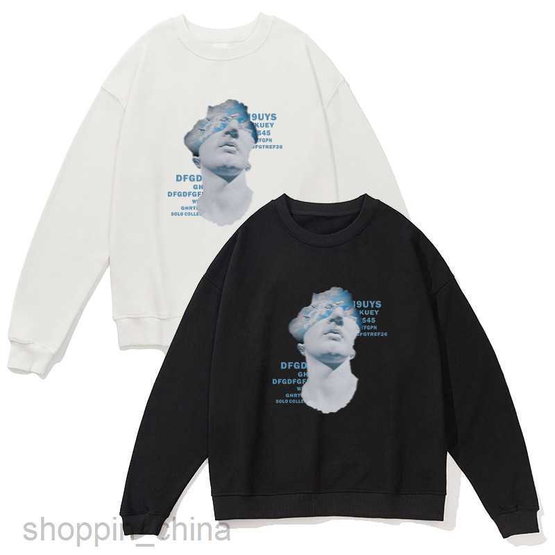 Men's Hoodies Sweatshirts New men round neck sweater spring pure cotton fashion brand digital printing loose men' shirt bottoming shirt