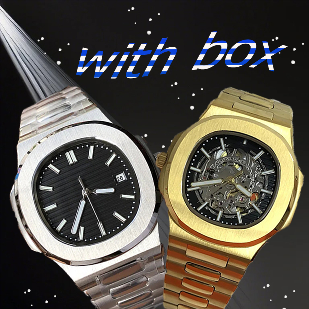 mechanical mens watch gold silver waterproof stainless steel ladies luxury watches openworked de pulsera