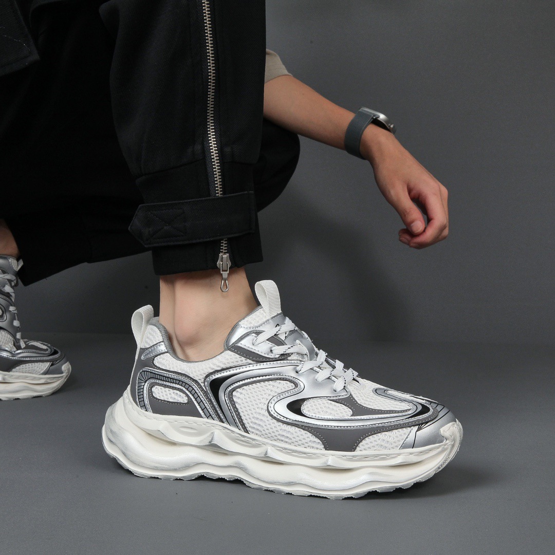 2024 Spring New Men's Shoes New Running Shoes Breathable Shoes Men Shock Absorption Rebound Sneakers