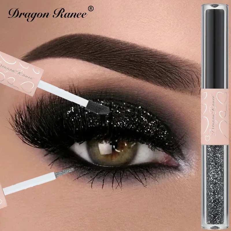 Matte Liquid Eyeshadow Shimmer Glitter Brighten Fine Glitter Low Saturation Double-headed Monochrome Nude Eyeshadow Beauty Tools 240624