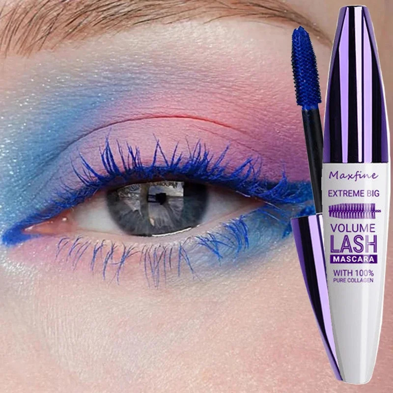 5D Silk Fiber Colorful Mascara Makeup Waterproof Lasting Black Purple Curling Matte Eyelashes Extension Mascara Lash Cosmetics 240625