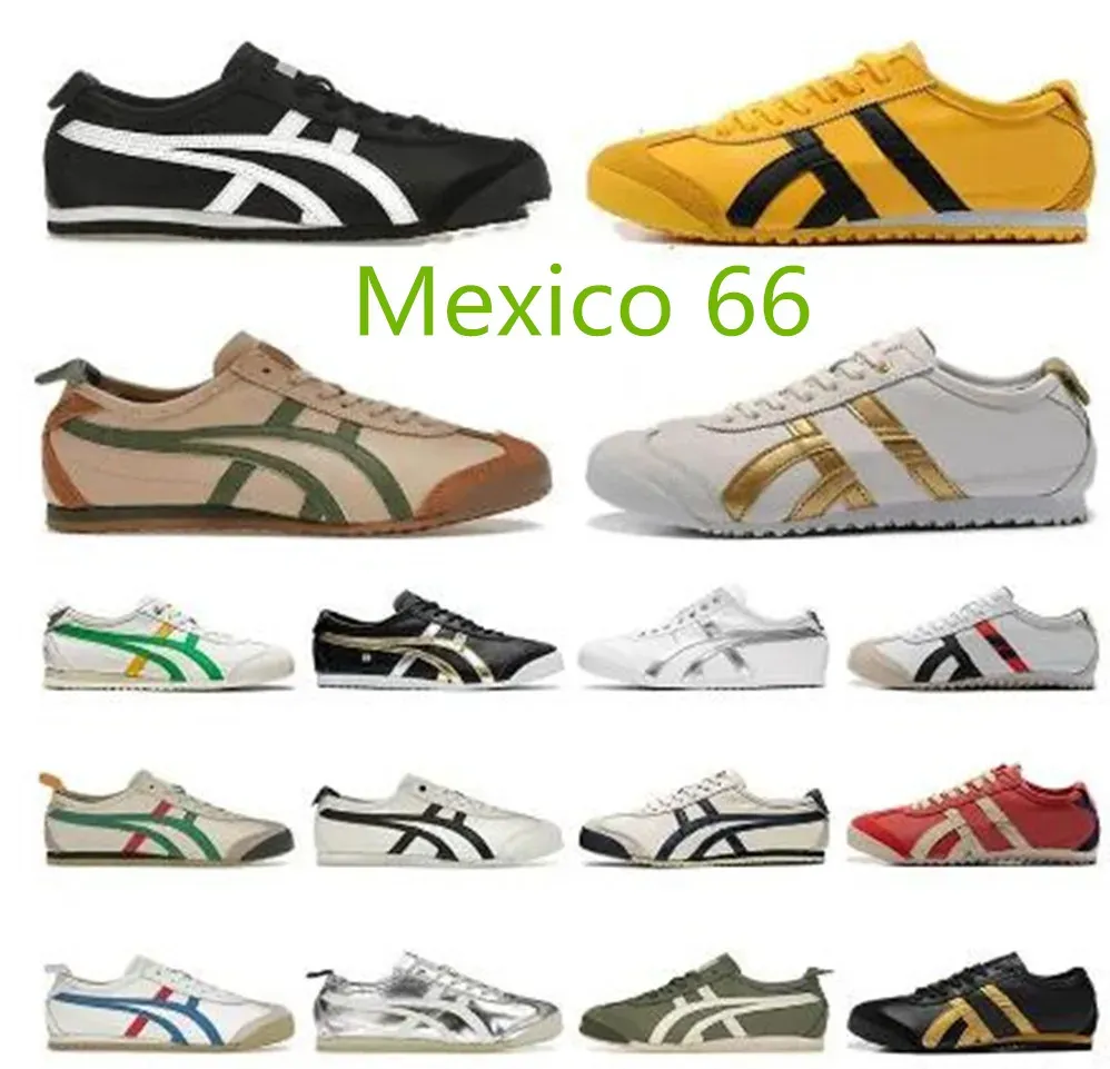 Mexicoes 66 Sneakers Designers Lifestyle Shoes Red Yellow Beige Trainers Slip-on Loafer Green