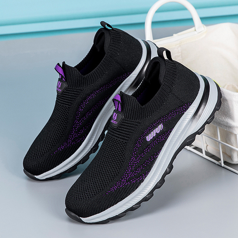 Summer Popular Breathable Spring Father Light Soft Soled Slip-On Middle-Aged And Elderly Walking Sports Leisure Net Men's Women's Shoes 2503
