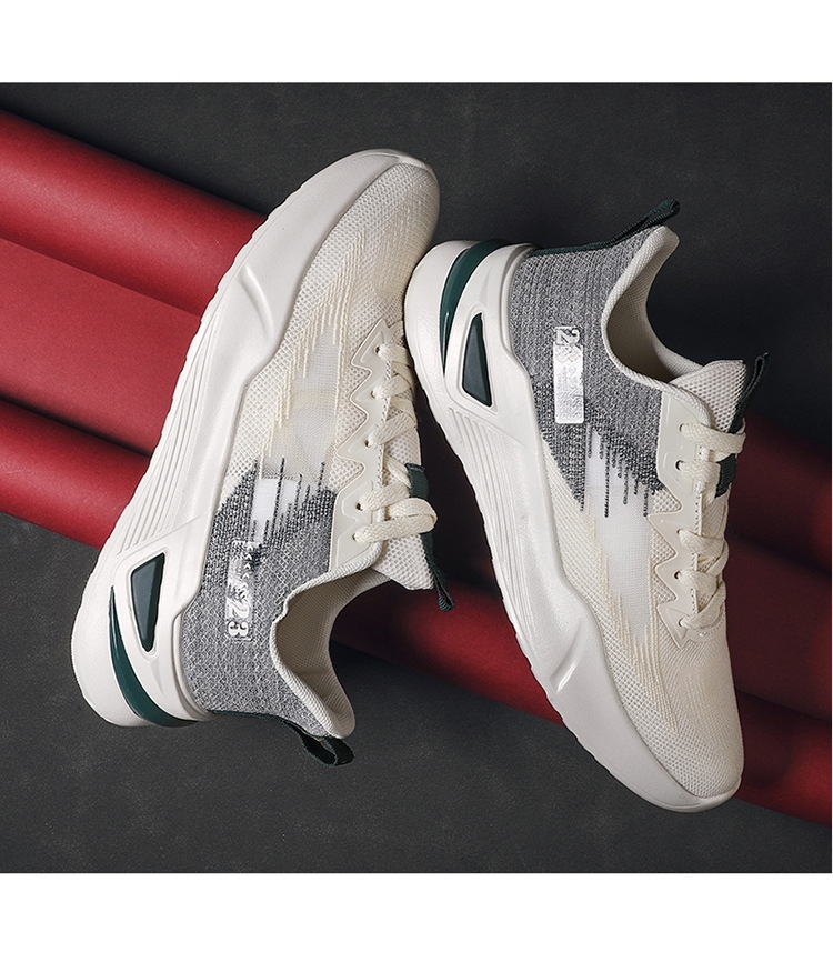 Men'S Flying Woven Sports Shoes Fashion Running Shoes New Low-Top Net Shoes Light Walking Jogging Casual Shoes