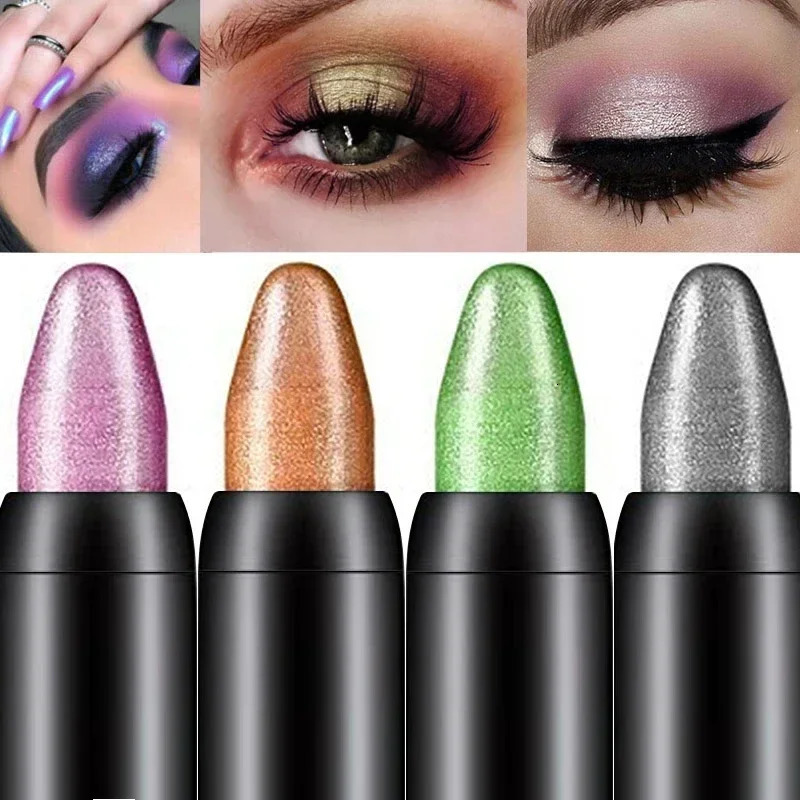 Pearlescent Eye Shadow Stick Waterproof Long Lasting Eyeshadow Highlighter Pencil Shimmer Lying Silkworm Pen Makeup Beauty Tools 240624